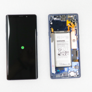 Samsung Note 9 Original Pulled used LCD screen assembly with some small parts - A Grade - Blue